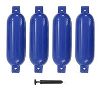 GeenYuu Parafango Barca 4 Pz Blu 51x14 cm PVC con Occhielli Rinforzati per Barca Yacht Barca a Motore e Barca a Vela Ideale per Fissare, Tannare e Proteggere su Ponte o Porto