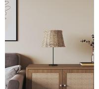 GeenYuu Paralume marrone, diametro 25 x 17 cm, vimini con attacco in ferro per lampadine E27, ricambio per lampada da terra, lampada da tavolo, lampada a sospensione, decorazione vintage boho per