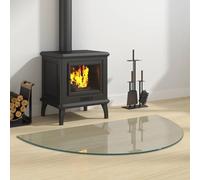 GeenYuu Piastra per braciere in vetro trasparente, 1000 x 600 mm, resistente al calore, protezione antincendio per stufa svedese, stufa a pellet, stufa a legna, parquet, laminato, sicurezza
