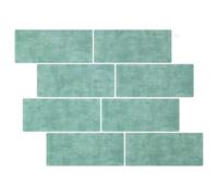 GeenYuu Piastrelle della metropolitana grigio-verde, 29 x 21 cm, 50 pezzi, in poliuretano PET, autoadesive, con adesivo forte, per cucina, bagno, decorazione da parete, fai da te, scrapbooking