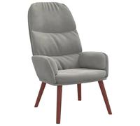 GeenYuu Poltrona relax grigio chiaro in velluto con robusta struttura in compensato, 70 x 77 x 98 cm, comoda poltrona lounge per soggiorno e ufficio, imbottita, stabile, rilassante e ad alta capacità