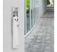 GeenYuu Posacenere da parete in acciaio inox, 9 x 60 cm, con piastra di fondo pieghevole, antivento e antiodore, per interni ed esterni, ideale per balcone, terrazza, ufficio e aree fumatori