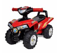 GeenYuu Quad rosso in plastica con luce e suono, 60 x 38 x 42 cm, per bambini da 12 a 36 mesi, con vano portaoggetti sotto il sedile, robusto veicolo per bambini, per abilità motorie ed equilibrio