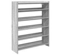 GeenYuu Scarpiera grigio Sonoma, 80 x 25 x 100 cm, con spazio e supporto da parete, scarpiera sottile per corridoio, corridoio, camera da letto, scale, per riporre in ordine le scarpe