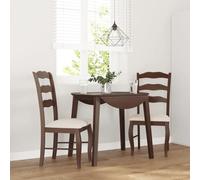 GeenYuu Sedie per sala da pranzo con cuscino, 2 pezzi, marrone, legno massello di gomma, moderna, confortevole, per sala da pranzo, soggiorno, design ergonomico e costruzione robusta