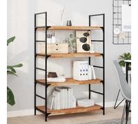 GeenYuu Set di 2 mensole sospese, 60 x 40 x 4 cm, in legno massello di acacia trattato a olio, mensola da parete per soggiorno, camera da letto e bagno, design rustico