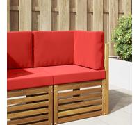 GeenYuu Set di 3 cuscini per divano da esterno, in poliestere, con rivestimento antiscivolo, lavabili, ergonomici, imbottiti, per giardino, terrazza, balcone, interni ed esterni