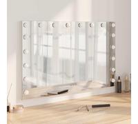 GeenYuu Specchio da trucco a LED bianco con 3 modalità di luce e illuminazione dimmerabile, 80 x 50 cm, vetro e acciaio, specchio cosmetico con controllo touch, base antiscivolo