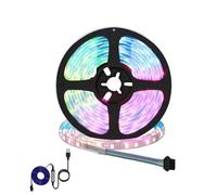 GeenYuu Strisce LED 2 pezzi, nero e trasparente, 3000 mm, illuminazione interna flessibile con alimentazione USB, durevole, in rame e plastica, ideale per stanze, balconi, feste e atmosfera