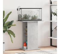 GeenYuu Supporto per acquario, grigio cemento, in legno, 60,5 x 36 x 72,5 cm, stabile mobiletto inferiore con contenitore, scaffale e scomparto per accessori per acquario