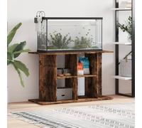 GeenYuu Supporto per acquario, in legno di rovere affumicato, 100 x 40 x 60 cm, stabile, resistente, con vano portaoggetti, mobiletto inferiore per acquario, accessori