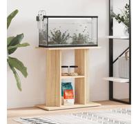 GeenYuu Supporto per acquario, in rovere Sonoma, 60 x 30 x 60 cm, con spazio e supporto da parete, per soggiorno, ufficio, corridoio, stabile, resistente, scaffale per mobili