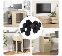 GeenYuu Supporto per cassetti in PP copolimero nero, 15 x 15 x 15 mm, 6792 pezzi, per mobili, armadio, porta, cucina, finestra, Softclose, montaggio, riparazione, fissaggio, accessori fai da te