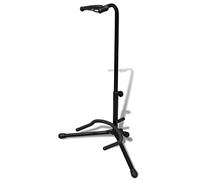 GeenYuu Supporto per chitarra singolo regolabile in acciaio pieghevole con tappi terminali in gomma antiscivolo per chitarre acustiche, elettriche e bassi, ideale per palcoscenico, studio e casa