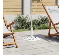 GeenYuu Supporto per ombrellone bianco in ghisa, peso 12 kg, con diametro di 48 cm e adattatore per aste da 35, 38 e 48 mm, ideale per giardino, balcone, terrazza