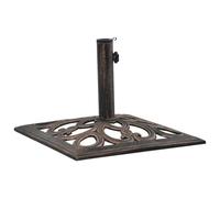 GeenYuu Supporto per ombrellone in ghisa bronzo, 12 kg, 49 cm, con adattatore per supporto per ombrellone da 35/38/48 mm, base stabile per giardino, balcone, terrazza, come base pesante