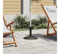 GeenYuu Supporto per ombrellone in ghisa nero bronzo, 9 kg, peso 40 cm, diametro con adattatore per supporto ombrellone 35/38/48 mm, giardino, balcone, terrazzo, esterno, stabile