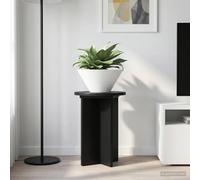 GeenYuu Supporto per piante, 2 pezzi, nero, diametro 29,5 x 40 cm, in legno stabile, per interni, moderno scaffale per vasi di fiori, colonna decorativa per soggiorno, ufficio, davanzale, balcone
