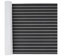GeenYuu Tappetino per barca, a righe, grigio scuro e bianco, in EVA, 240 x 90 cm, autoadesivo, resistente alle intemperie, per barca, esterni, terrazza, balcone, protezione antiscivolo e facile da