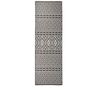GeenYuu Tappeto da esterno in tessuto piatto, 80 x 250 cm, a righe, resistente ai raggi UV e alle intemperie, antiscivolo, lavabile, ideale per balcone, terrazza, ingresso, soggiorno, camera da letto