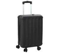 GeenYuu Valigia con lucchetto nero in plastica ABS 43x27x66 cm, robusto trolley rigido con ruote spinner, facilmente espandibile, lucchetto TSA, ideale per viaggi, vacanze