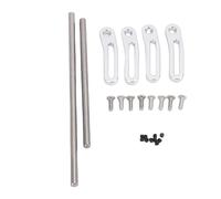 GEERYZHE Bull Bar Modulari per Paraurti Anteriore e Posteriore in Metallo per Telaio Cingolato 1/10 RC - Set di Montaggio Regolabile in Lega, Protezione Fuoristrada Durevole (SILVER)