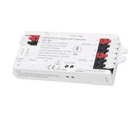 GEERYZHE Controller per Strisce LED con Microfono Integrato per Sincronizzazione Musicale, Controllo WiFi e App, Oltre 100 Effetti di Luce, Controller LED RGB Indirizzabile per Uso Domestico e