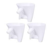 GEERYZHE Imbuto per Farina da 3 Pezzi per Robot da Cucina, Set di Imbuti in Plastica Bianca Antispruzzo, Accessori da Forno Lavabili in Lavastoviglie per Robot da Cucina con Testa Inclinabile