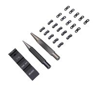 GEERYZHE Kit Demolitore Portatile per Motosega con Incudine per Catena e Punzone, Cinghie Preimpostate per Riparazione a 10 Maglie per Catene da 1/4", 3/8", Passo .325, 404 - Set di Riparazione e