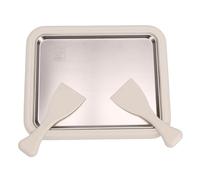 GEERYZHE Macchina per Gelato Arrotolata Piastra Fredda in Acciaio Inossidabile con 2 Raschietti per Granite di Yogurt Gelato Fai da Te per Uso Domestico