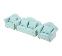 GEERYZHE Mobili da Bambola in Miniatura, Divano delle Bambole di Divano per Bambole Mobili per Bambole Divano Mini Bambola di Divano Plaid Mobili Giocattolo (Verde Matcha)