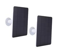 GEERYZHE Pannello Solare da 2 Pezzi da 10 W per Telecamera di Sicurezza Ad Anello - Impermeabile IP65 con e Micro USB, Cavo da 9,8 Piedi, Ideale per Telecamere da Esterno con Batteria Ricaricabile