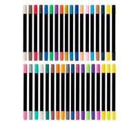 GEERYZHE Pennarelli, Pennarelli Expo con Pennello a Punta + Punta Rotonda 36 Colori Penne a Vernice Acrilica Tooli Art per Colori Migliori (36 colori)