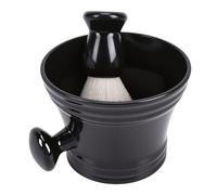 GEERYZHE Set Pennello Barba e Ciotola per Sapone con Spazzola in Nylon Morbido | Kit Professionale per la Cura della Barba Uomo | Strumenti di Rasatura Completi per l'uso nel Salone di Casa | (2PCS)