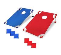 GEERYZHE Set Portatile per Cornhole con 1 Tavolo da Gioco Resistente, 6 Sacchi di Fagioli e Borsa per il Trasporto - Perfetto per il Divertimento in Giardino, in Spiaggia o nel Portellone Posteriore