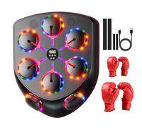 GEERYZHE Smart BT Music Boxing Machine con AI Beat SYNC - Gioco di Pugni Interattivo per Bambini e Adulti, Attrezzatura per Allenamento Fitness per Bruciare Calorie e Allenamenti Divertenti (Insieme