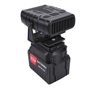 GEERYZHE Stufa Portatile a Batteria con 2 Batterie Ricaricabili da 3,9 Ah, 2 Livelli di Calore, Mini Stufa Silenziosa per Uso Interno Ed Esterno, Antiappannante per Auto (Spina europea)