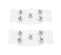 GEERYZHE Tacchetti Ghiaccio 2 Pezzi a 5 Punte per Escursioni Invernali, Racchette Antiscivolo con Presa Migliorata, Ramponi Trazione Portatili per Camminare in Sicurezza su Ghiaccio e