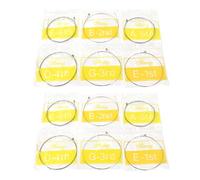 Geesatis 2 set di 6 corde singole per chitarra elettrica in acciaio di ricambio, E-1st, B-2nd, G-3rd, D-4th, A-5th, E-6th, argento, chiaro e bello tono