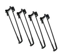 Geesatis Gambe per mobili, 4 pezzi, gambe per tavolo pieghevoli in metallo resistente, per mobili, progetti fai da te, con vite di montaggio, altezza 30,5 cm, nero