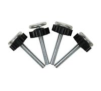 Geesatis - Maniglia filettata per cancelli a pressione, accessorio per cancelli per animali domestici, cancelli, scale, viti e bulloni