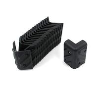 Geesatis - Paraspigoli ad angolo retto, in plastica, per armadietto, chitarra, amplificatore, palcoscenico, con viti di montaggio, altezza 7,6 cm, 16 pezzi