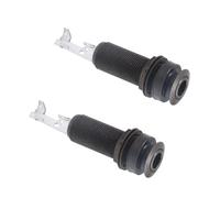 Geesatis - Set di 2 connettori per basso elettrico in metallo da 1/4"