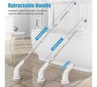 GeeSoul Spazzola elettrica rotante 13in1 2 velocità Bagno Doccia WC Cucina