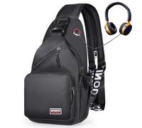 Geestock Borsa a tracolla per Uomo e Donne, Zaino Monospalla Convertibile con Tracolla Regolabile, Zaino Casual Impermeabile per escursioni, ciclismo, viaggi (Nero)