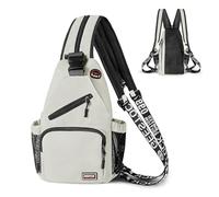 Geestock Sling - Zaino a tracolla regolabile, per escursionismo e petto, per uomo e donna, beige., L, casual