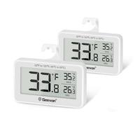 Geevon Confezione da 2 termometri digitali per frigorifero, impermeabilità IP65, con ampio display LCD, funzione di registrazione max/min, retro magnetico, per frigoriferi e congelatori
