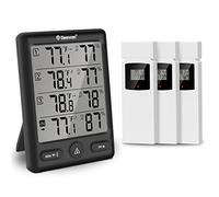 Geevon Igrometro Termometro Digitale,Termometro Ambiente Interno Esterno sans fil con 3 Sensori Remoti,Misuratore Umidità Ambiente Igrometro Digitale Casa con Portata di 60 m