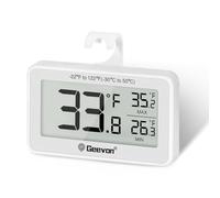 Geevon Termometro digitale per frigorifero, IP65, impermeabile, con ampio display LCD, funzione di registrazione max/min, retro magnetico, per frigoriferi e congelatori (confezione da 1)
