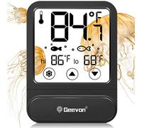 Geevon Termometro per acquario con funzione di avvertimento ad alta e bassa temperatura, grande schermo LCD touch, termometro digitale per serbatoio di pesce indicatore di temperatura Stick